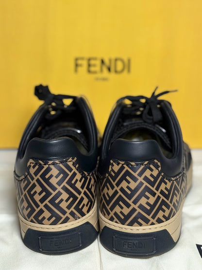 Fendi Black, Brown Fendi Logo Men's Sneakers