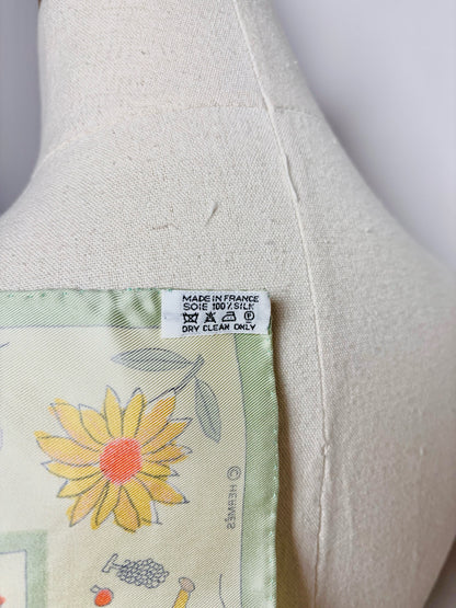 Hermes Landscape Retour a la Tierre Square Silk 45" Scarf
