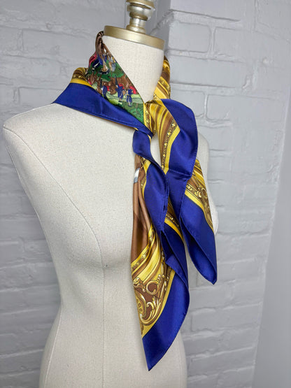 Pierre Cardin Richard Hennessy Silk Silk Vintage Pre-owned 30 x 30 Scarf