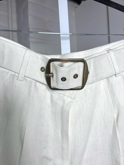 Women Size 3 (L, US) Zimmermann Cream Solid Pre-owned Pants