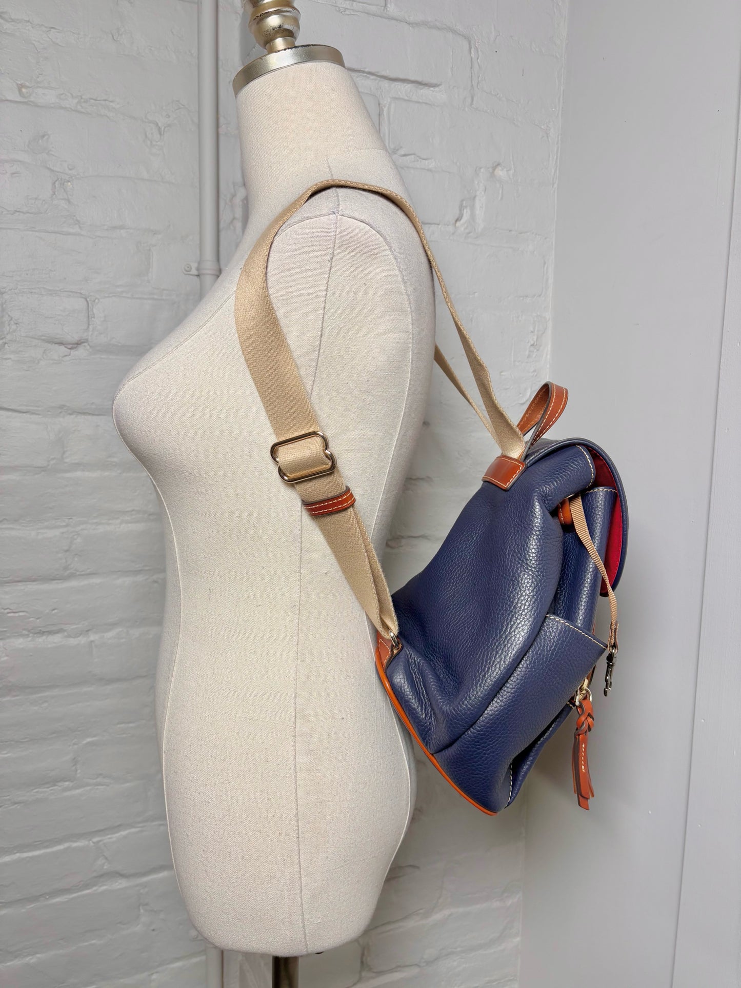 Leather Dooney & Bourke Blue Backpack
