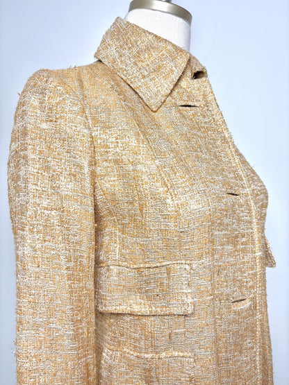 Women Size 38 (2 US) Dolce & Gabbana Metallic Gold Solid Blazer