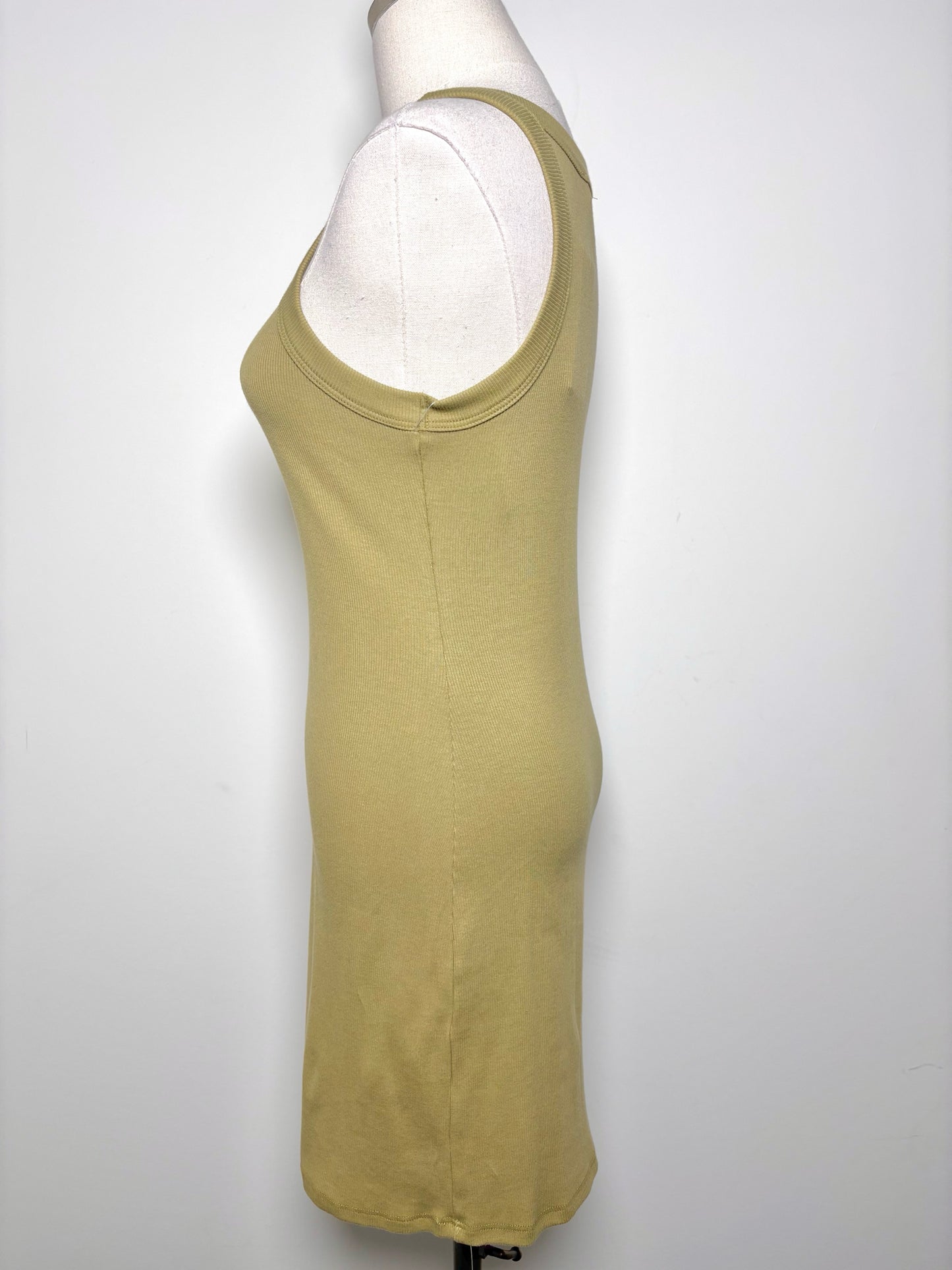 Women Size S Reformation Olive Green Solid Organic Cotton, Spandex NWT Dress