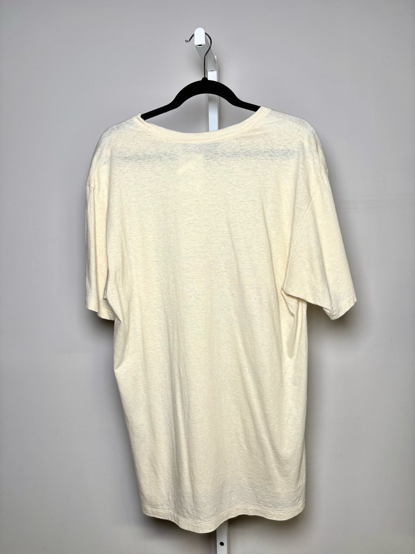 Women Size L Gucci x Disney Rat Collection Ivory Print Pre-owned Linen T-shirt