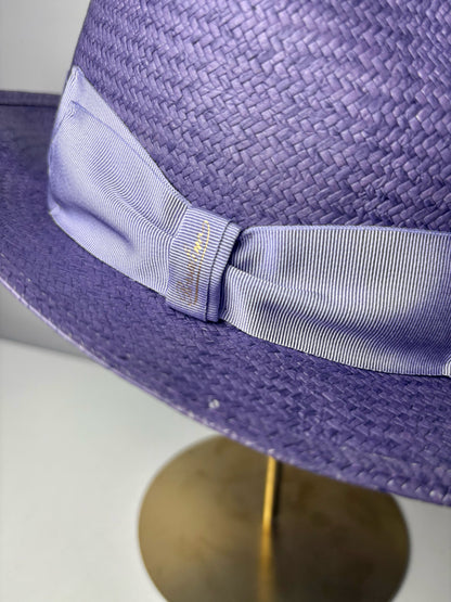 Borsalino Women's Paper Pre-owned Purple 58 Hat
