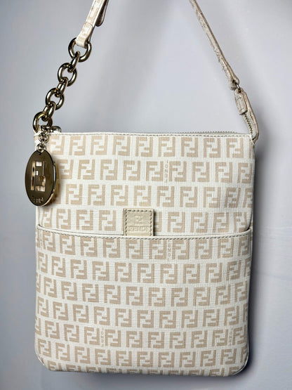 Fendi Zucchino FF Crossbody Vintage Bag