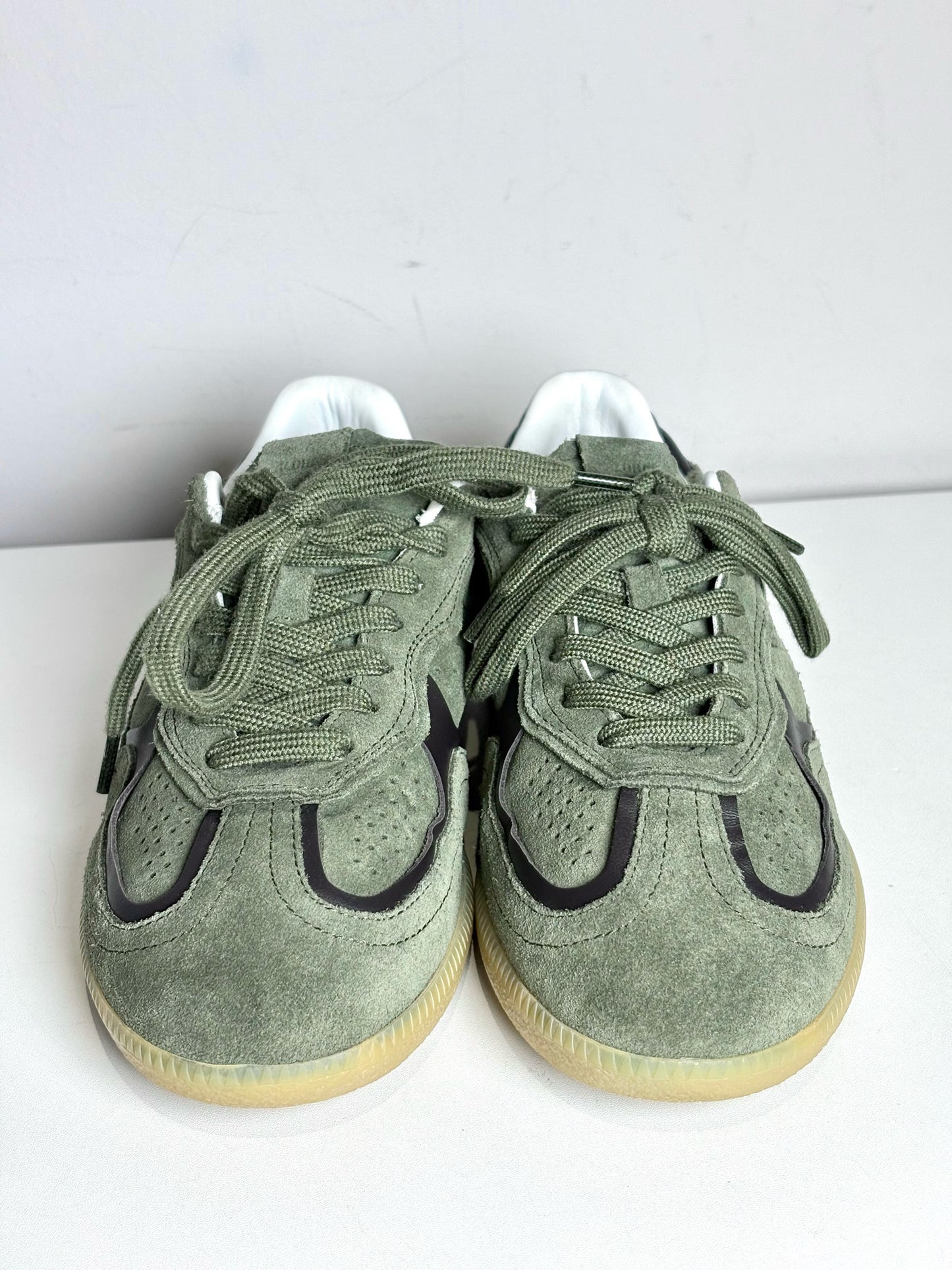 W Shoe Size 38 (7 - 7.5 US) Alohas Rife Forest Green Suede Leather Sneakers