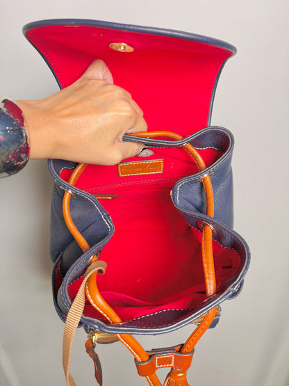 Leather Dooney & Bourke Blue Backpack