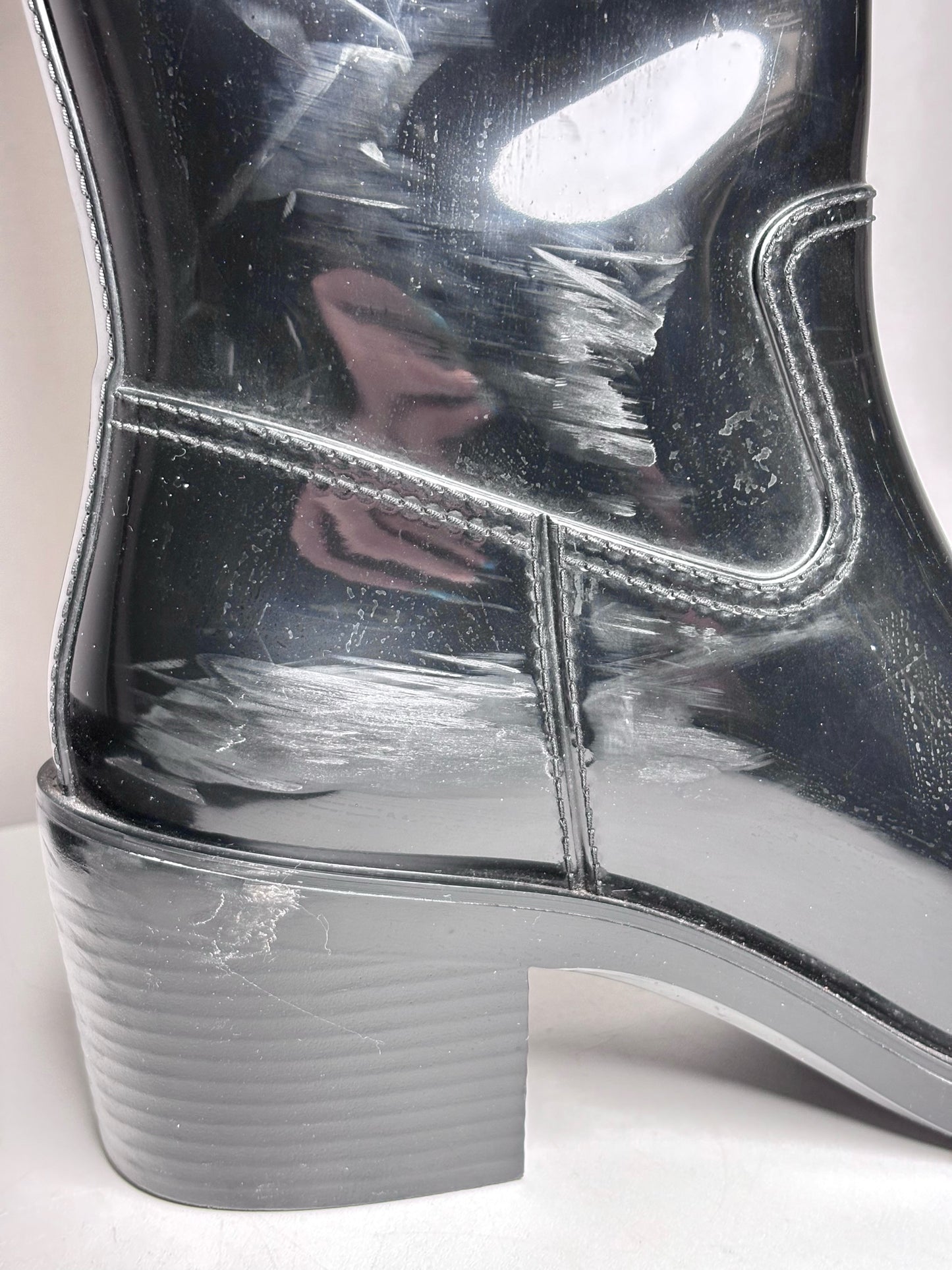 W Shoe Size 39 Gucci Black Rainboots