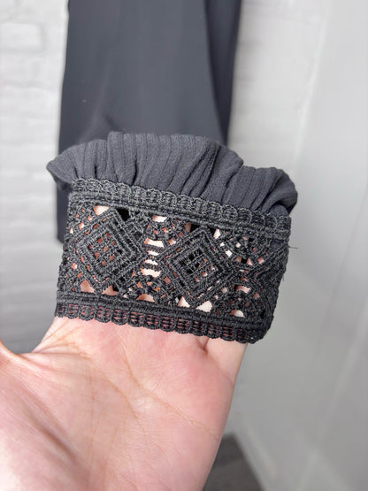 Women Size 36 (2) Sezane Black Solid Viscose Blouse