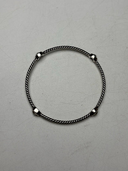 Women's David Yurman Confetti 4-Station Quartz Sterling Silver Pre-Owned Bangle Bracelet