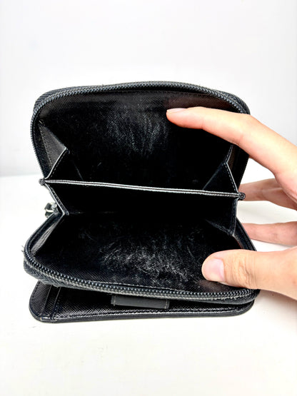 Prada Tessuto Nylon Vintage Pre-owned Black Wallet