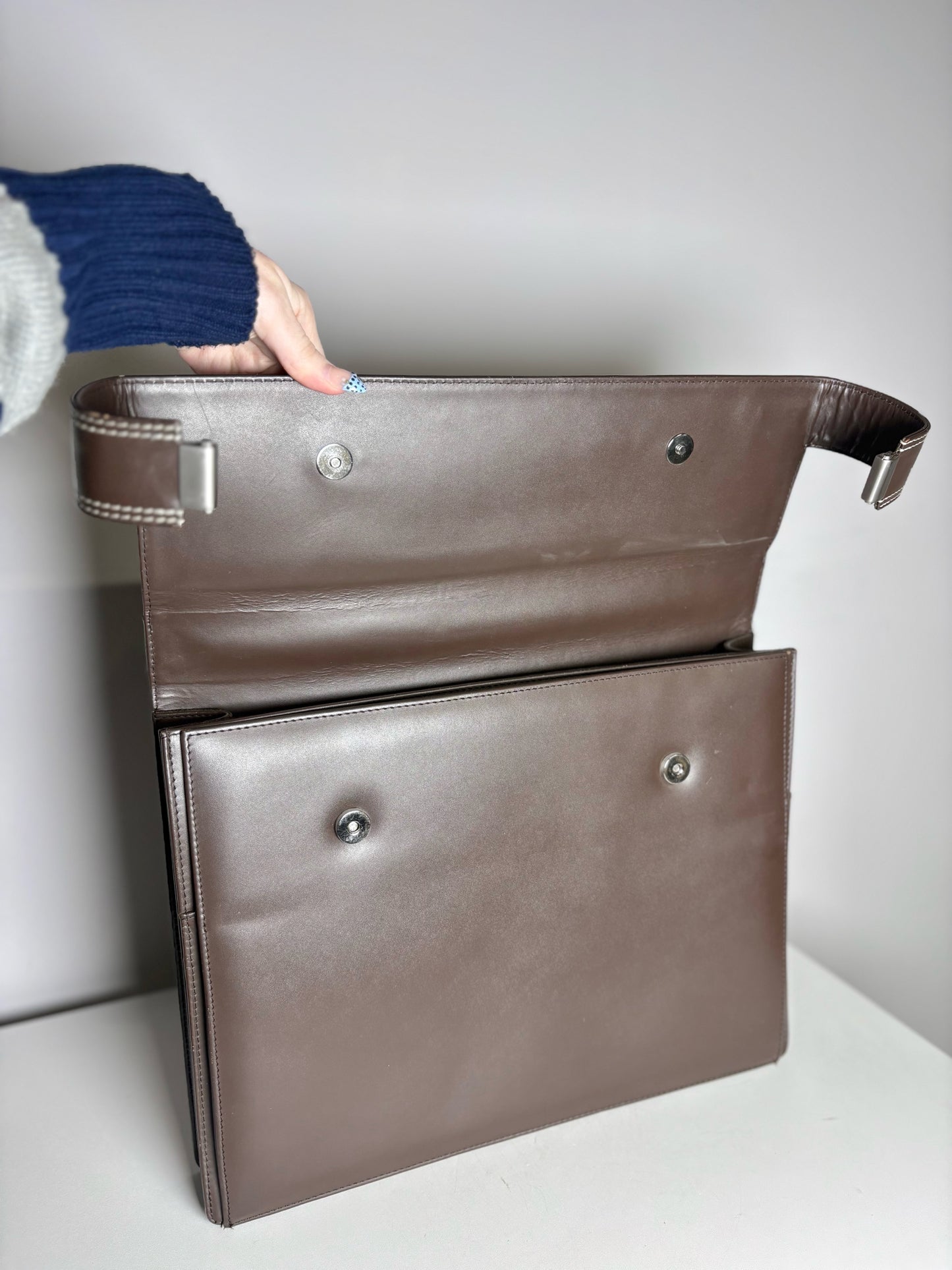 Men's Jaeger LeCoultre Leather Brown Briefase