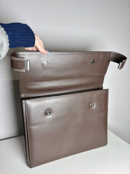 Men's Jaeger LeCoultre Leather Brown Briefase