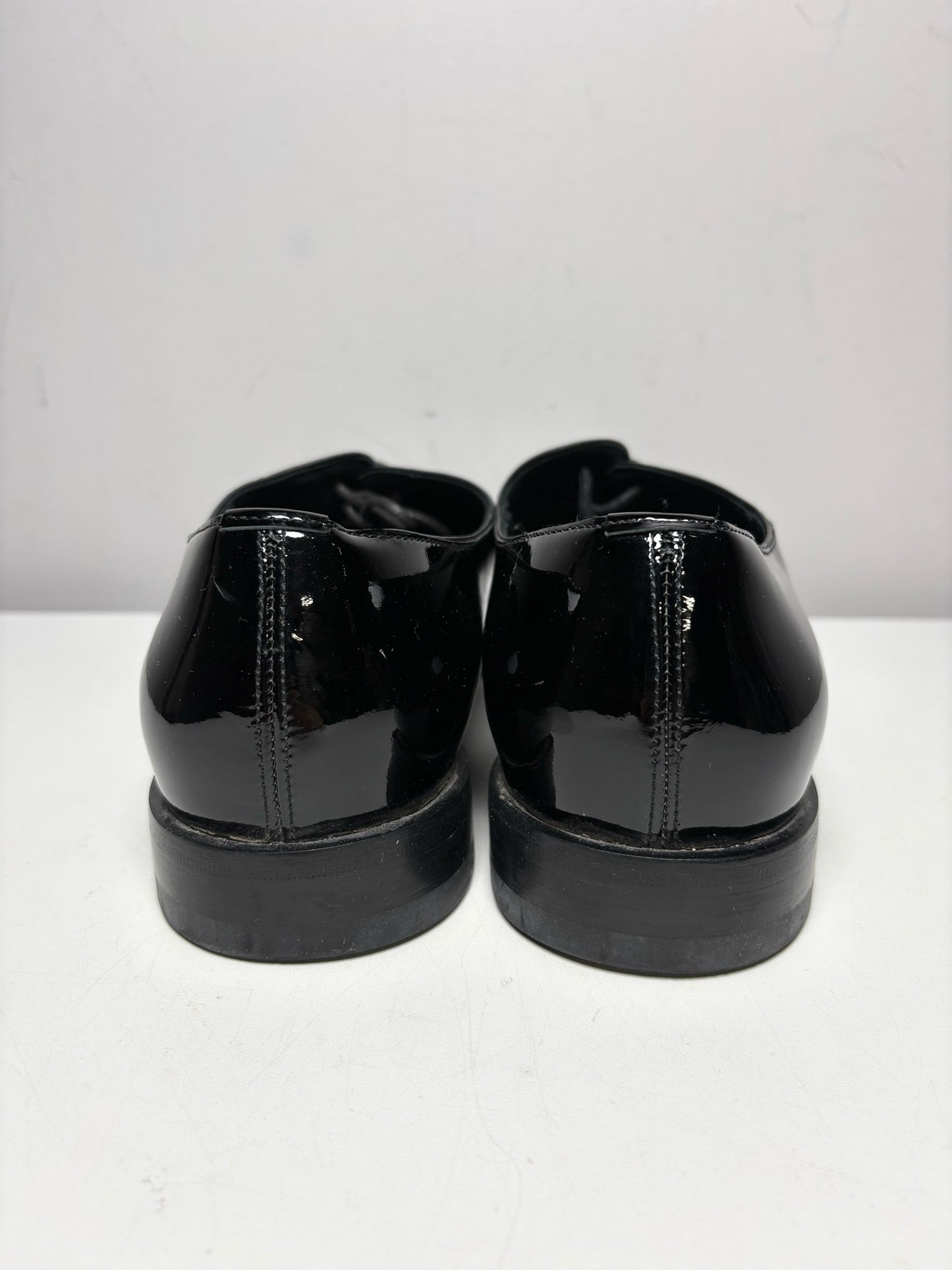 Men Shoe Size 7 Manolo Blahnik Black Patent Leather Pre-Owned Oxford Dress Shoes