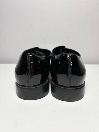 Men Shoe Size 7 Manolo Blahnik Black Patent Leather Pre-Owned Oxford Dress Shoes