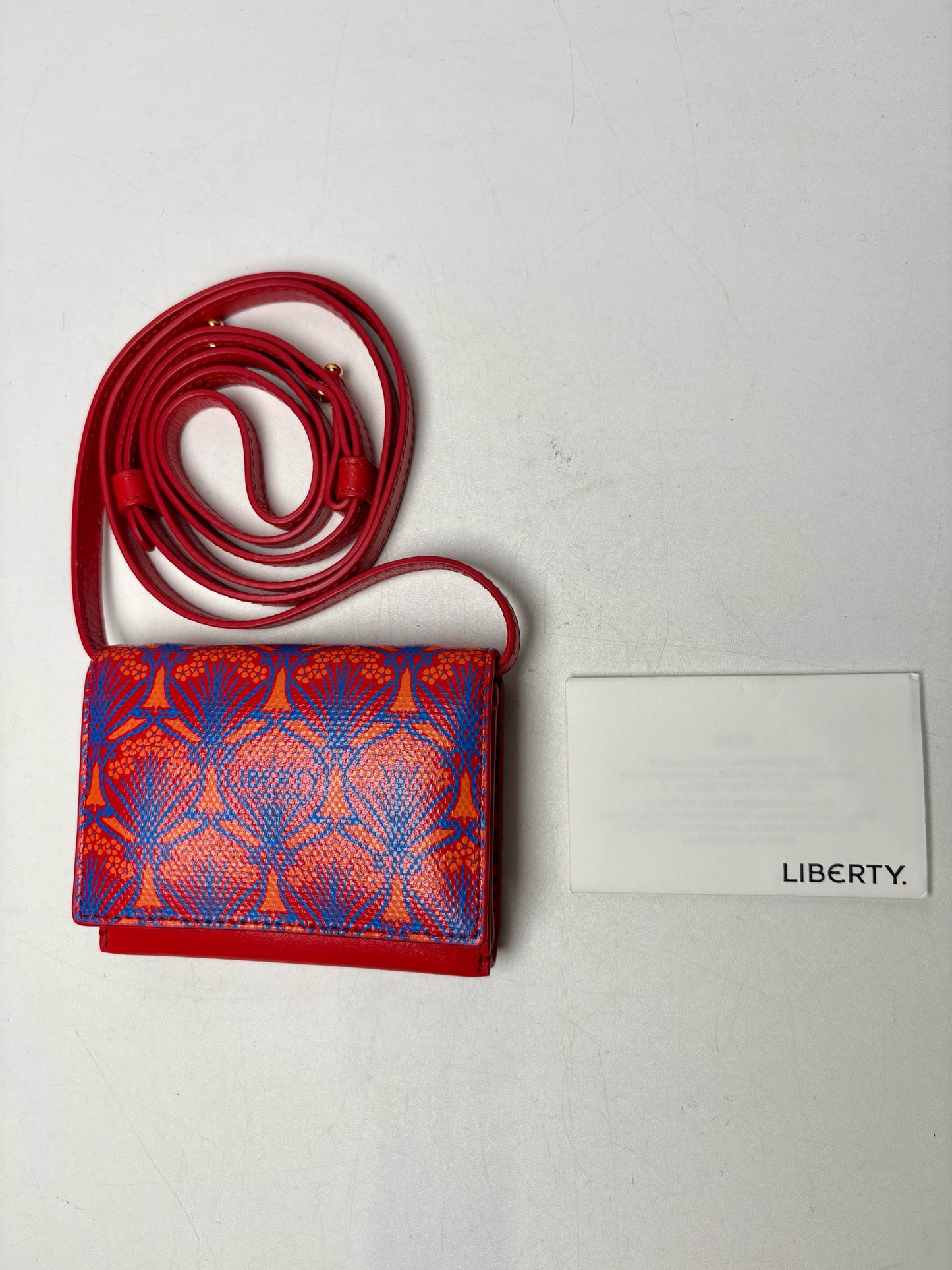 Women's Liberty London Card Case on Strap Red, Blue Pre-owned/NWT