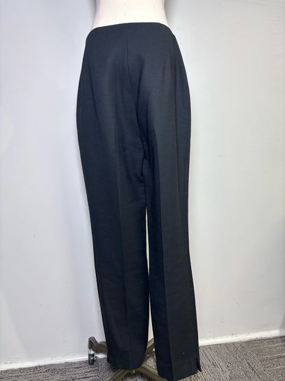 Women Size 8 Ralph Lauren Purple Label Black Solid Pre-owned Wool Suit