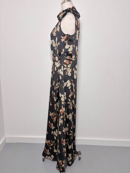Women Size 4 Sachin + Babi Black Floral Pre-owned Dress
