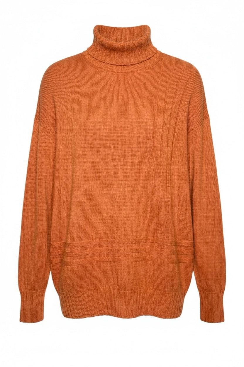 Brioni Orange Cashmere knit Men's Mens Size 54 (XL US) Sweater