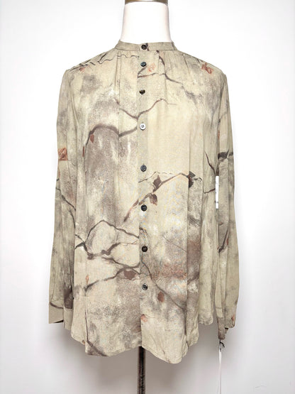 Women Size 36 pas de calais Green Abstract Art Top