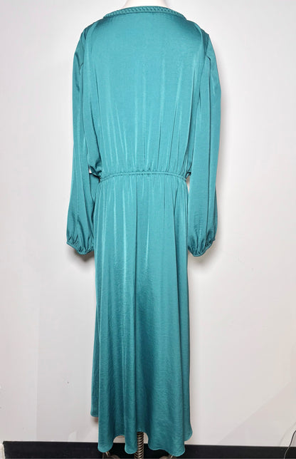Women Size XXL Kobi Halperin Emerald Long Sleeves Maxi Dress