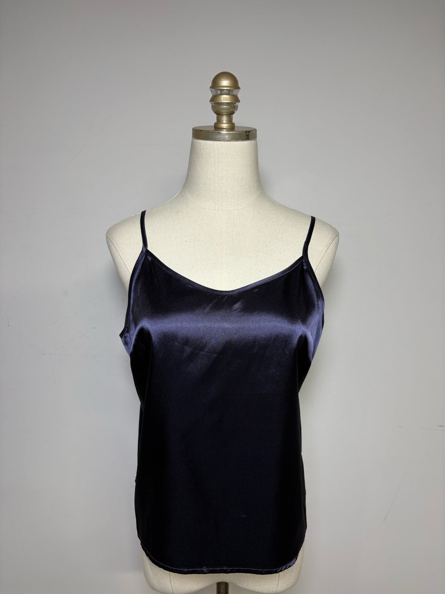 Size 12 Karen Millen Navy Blue & White Floral Women's Polyester Pre-owned Top