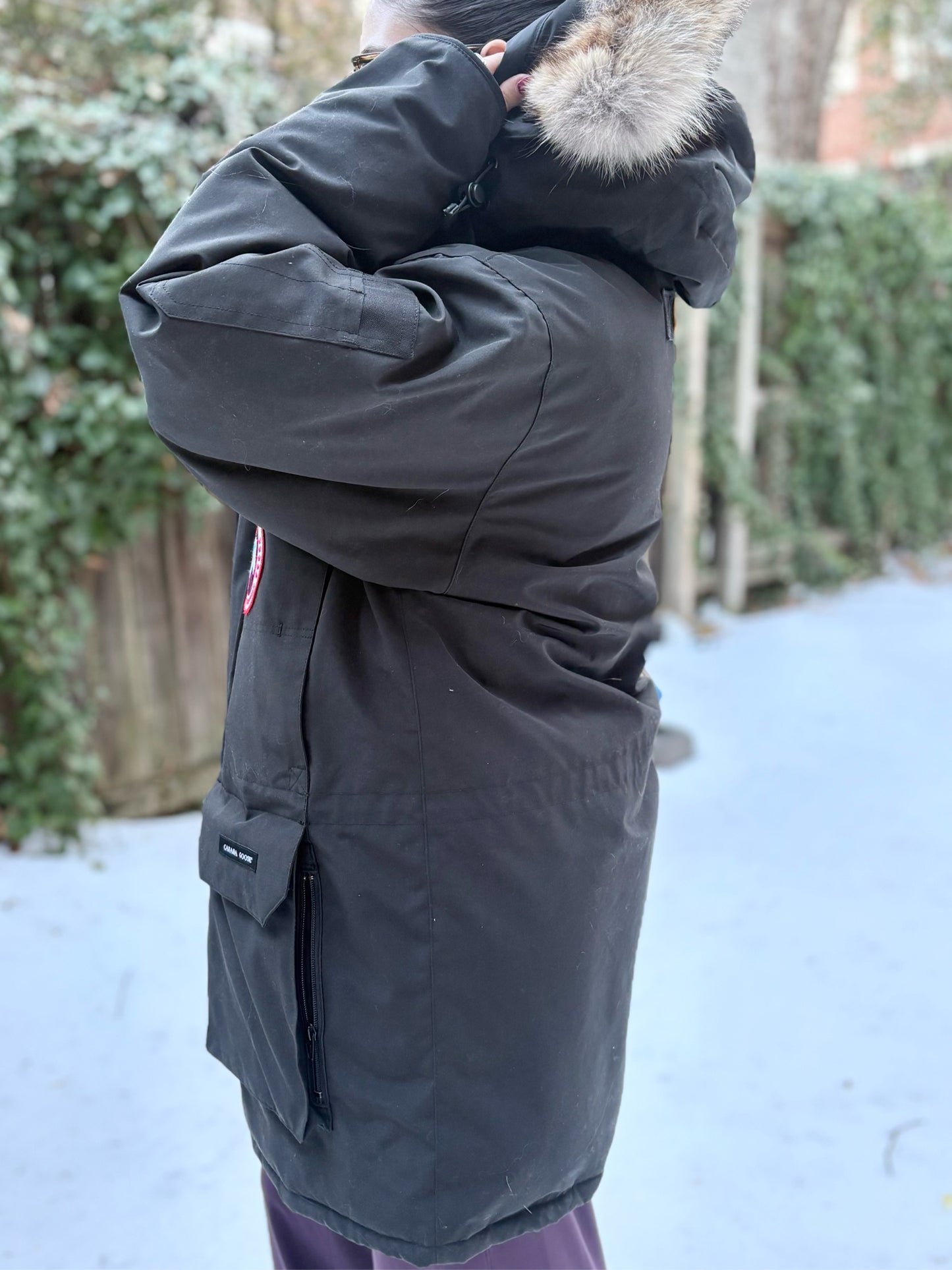 Canada Goose Black Polyester Blend Solid Men's M Jacket