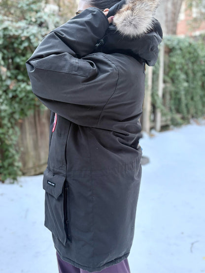 Canada Goose Black Polyester Blend Solid Men's M Jacket