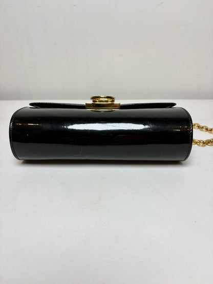 Women's Salvatore Ferragamo Solid Vintage Patent Leather Pre-owned Black Purse