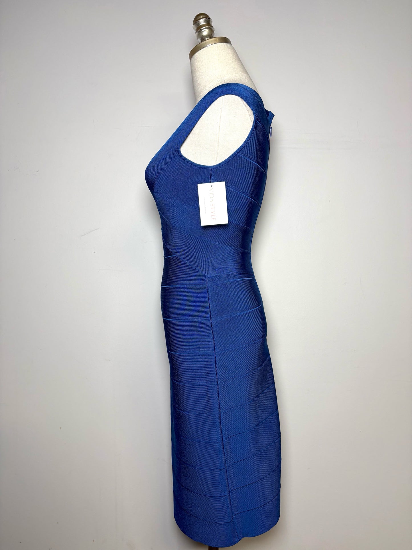 Women Size S Herve Leger Paris Blue Bandage Bodycon Dress