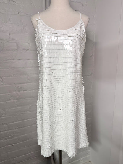 Women Size 6 L'Agence White Sequins Cocktail Dress