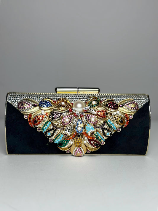 Henryks BiJoux Crystals Vintage Evening Crossbody/Clutch Rare Pre-owned Purse