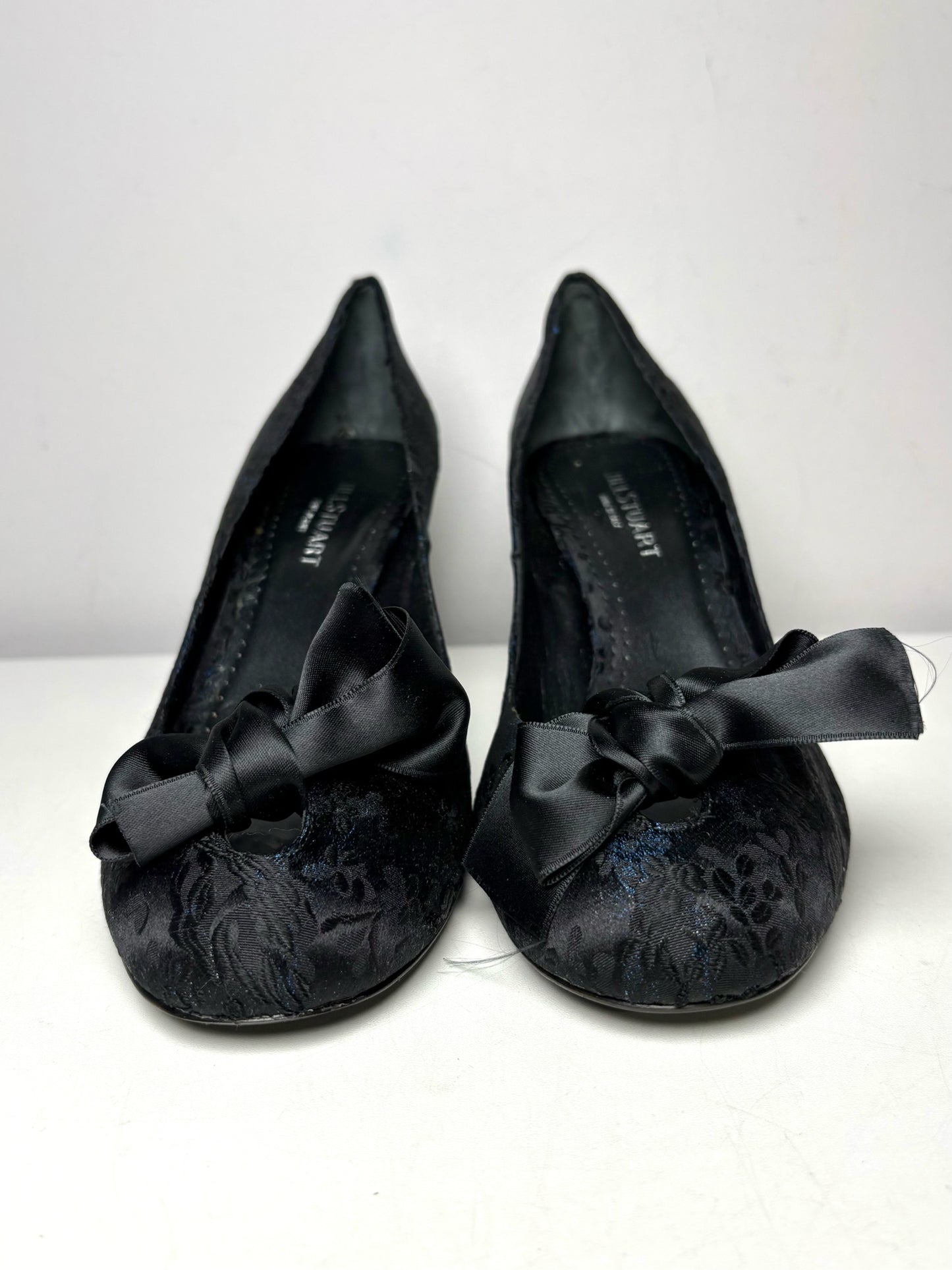W Shoe Size 9 Jill Stuart Black Satin Women's NWT Heels