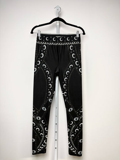 Women Size M Mary Katrantzou Magenta Print Women's Pre-owned Leggings