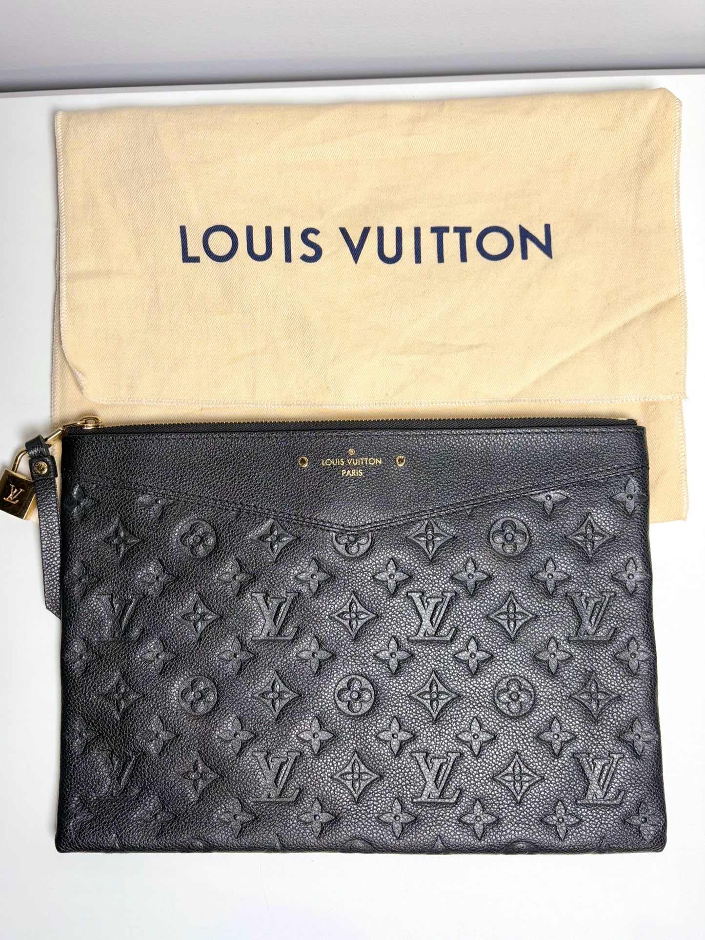 Louis Vuitton Empreinte Black Leather Pouch/Bag