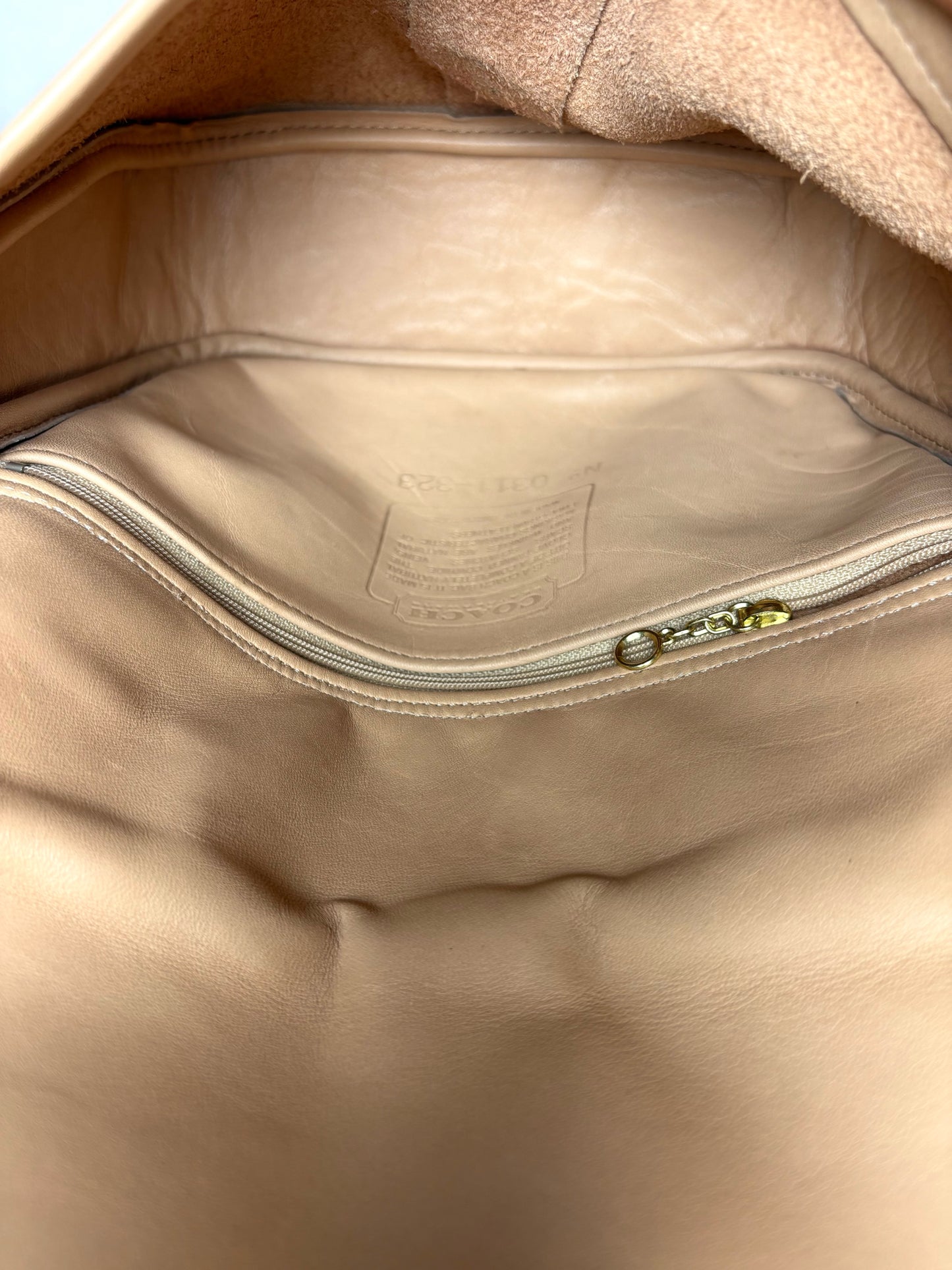 Women's Coach Solid Vintage Leather Pre-owned Tan Small Purse