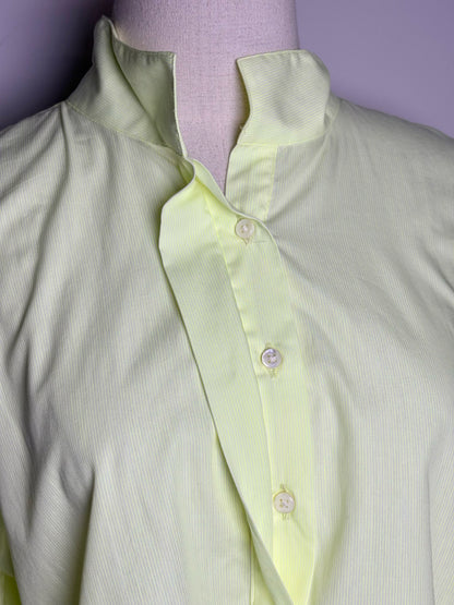 Women Size M Ann Mashburn Lime Green Solid Women's Pre-owned Shirt