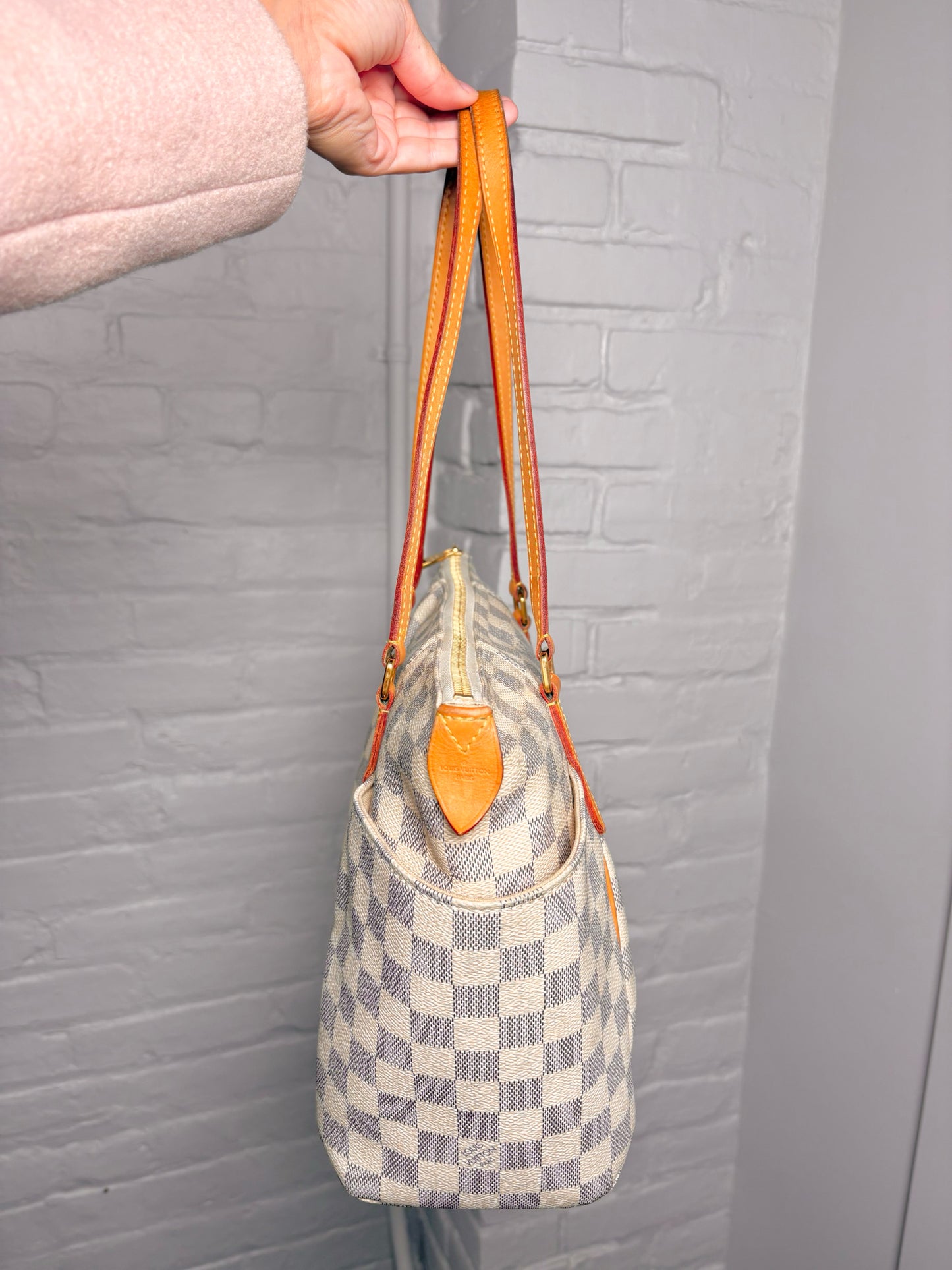 Louis Vuitton Totally Damier Coated Canvas Cream Damier Azur PM Tote