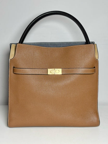 Women's Tory Burch Lee Radziwill Double Bag Large Leather Pre-owned Neutrals