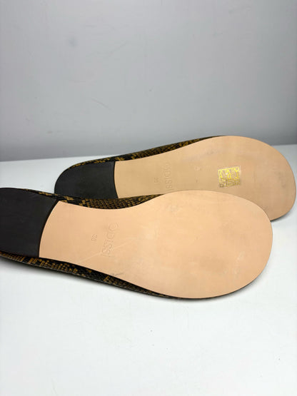 W Size 38 (7.5) Odissi Kali Python Print Leather Pre-owned, NWT Loafers