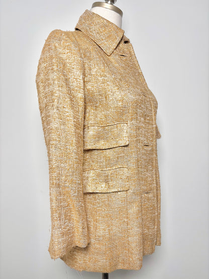 Women Size 38 (2 US) Dolce & Gabbana Metallic Gold Solid Blazer