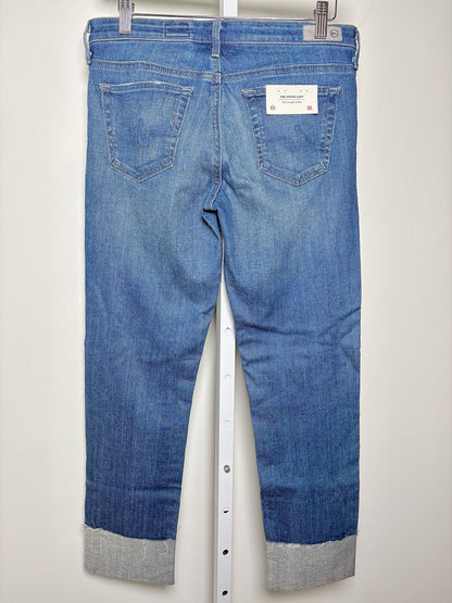 Women Size 28 Adriano Goldschmied Metallic Blue Distressed Denim NWT Jeans