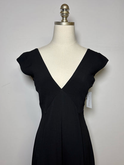 Women Size 2 (S) Derek Lam Black Wide Leg Romper