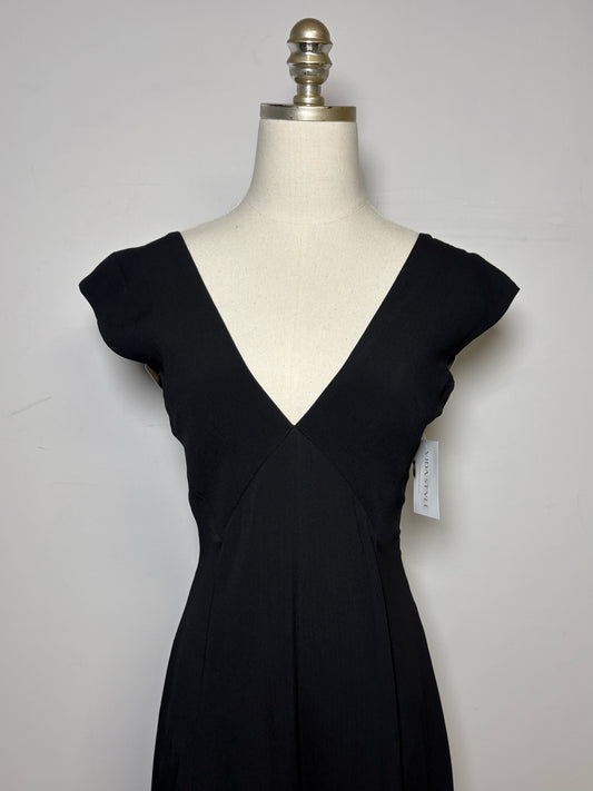Women Size 2 (S) Derek Lam Black Wide Leg Romper