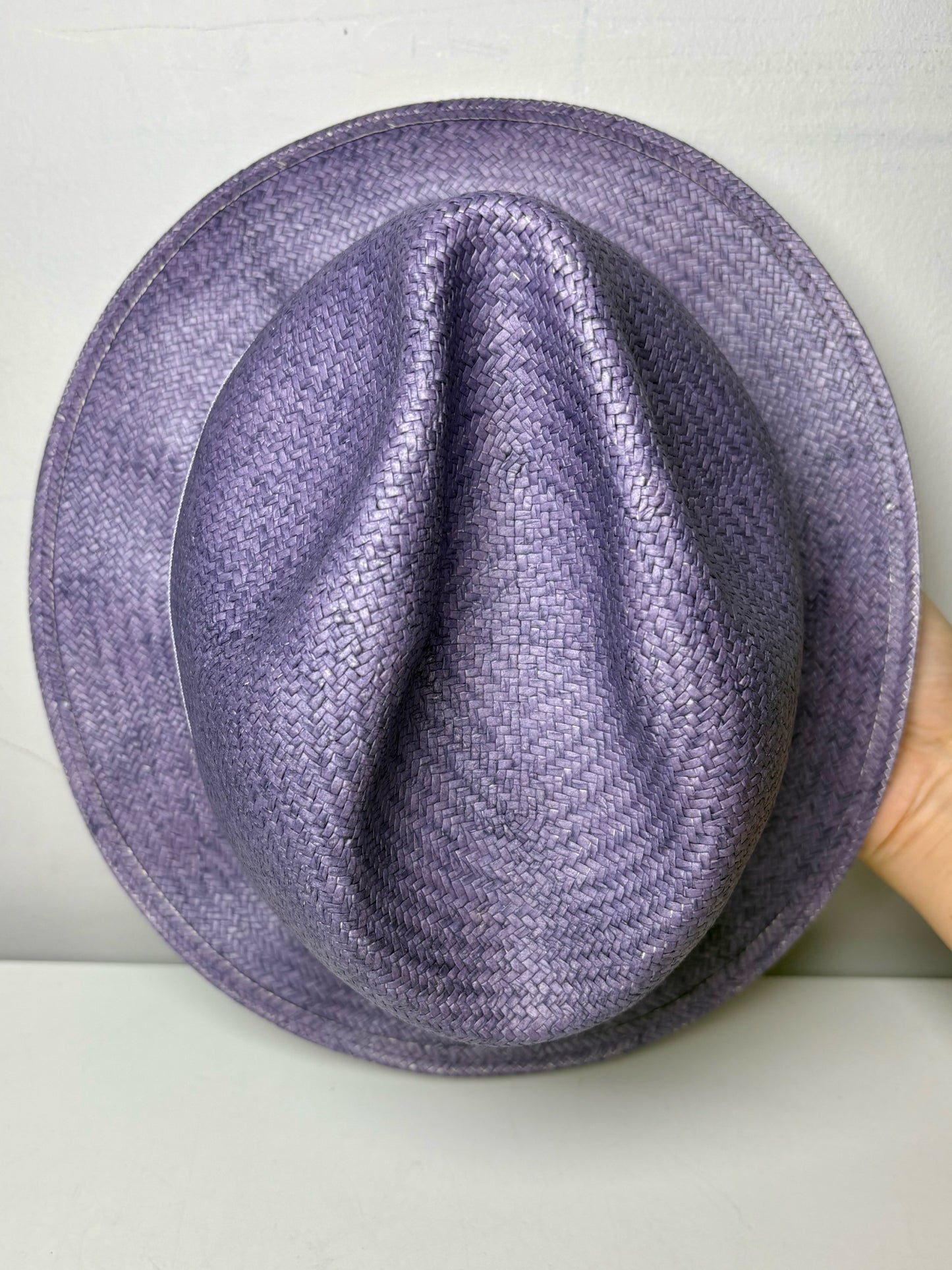 Borsalino Women's Paper Pre-owned Purple 58 Hat