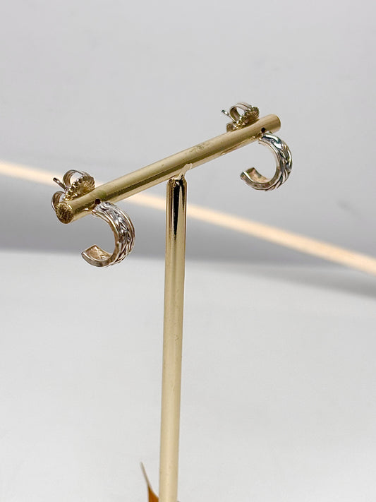 LH Earrings Half Circle Open Pierce Small Sterling Silver