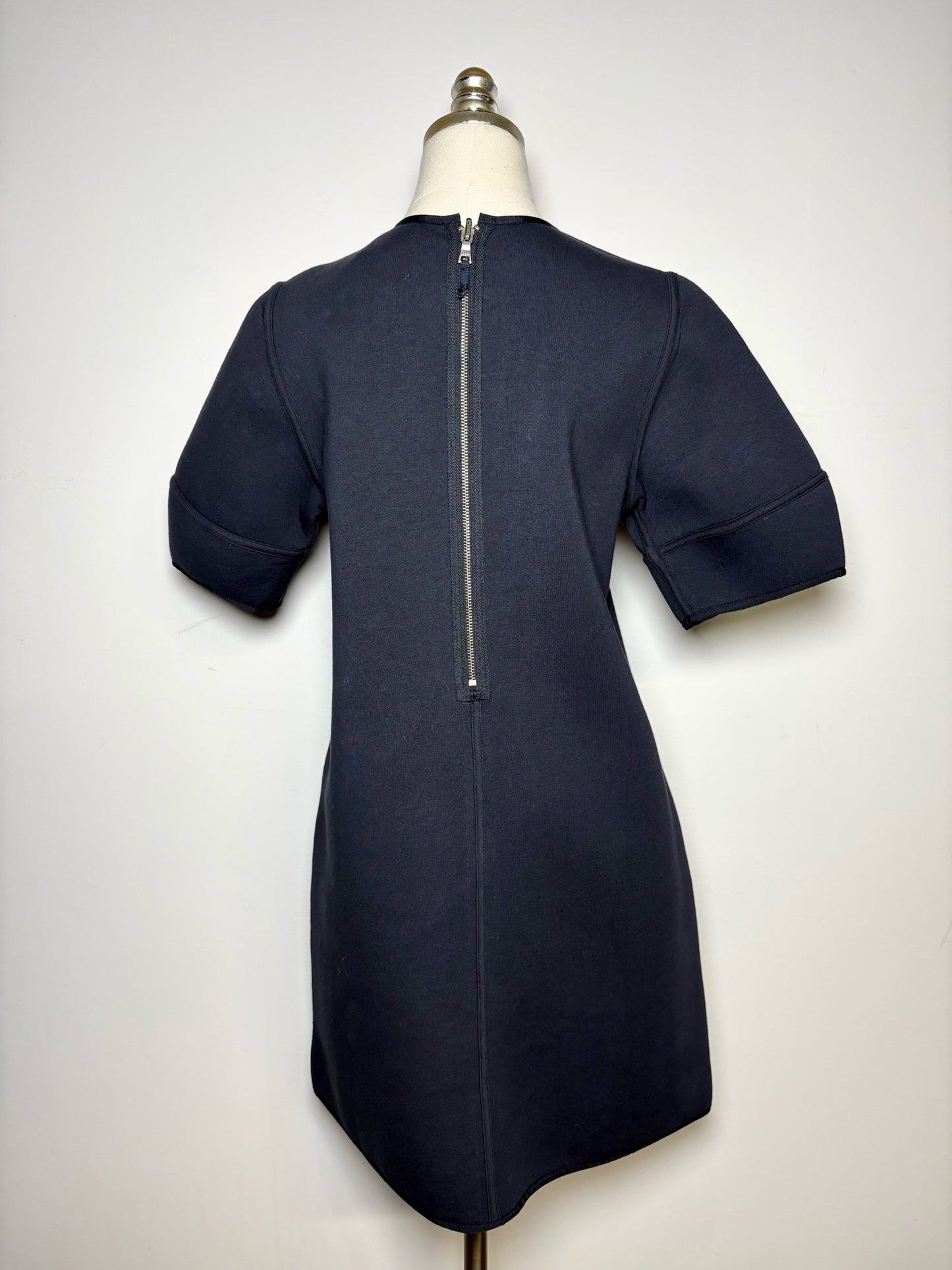 Women Size M Pearl by Lela Rose Blue Reversible Cotton Blend Dress