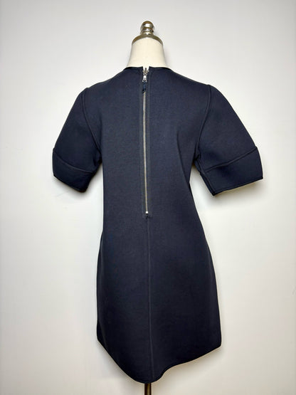Women Size M Pearl by Lela Rose Blue Reversible Cotton Blend Dress