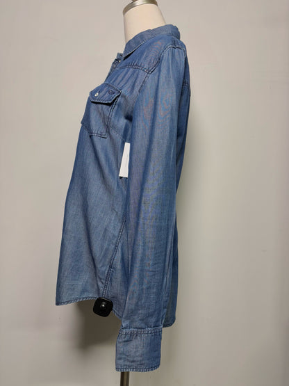 Women Size 40 (8) Escada Sport Blue Solid Shirt